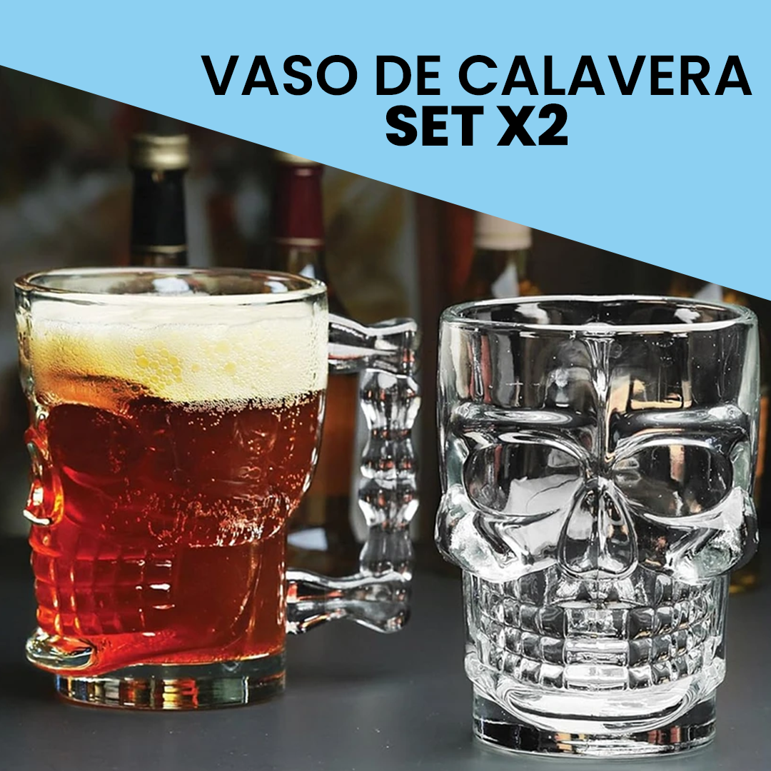 Vasos con Diseño de Calavera - PROMO 2X1