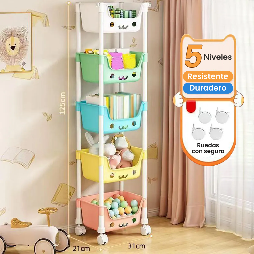 Carrito Organizador Kawaii 5 Niveles