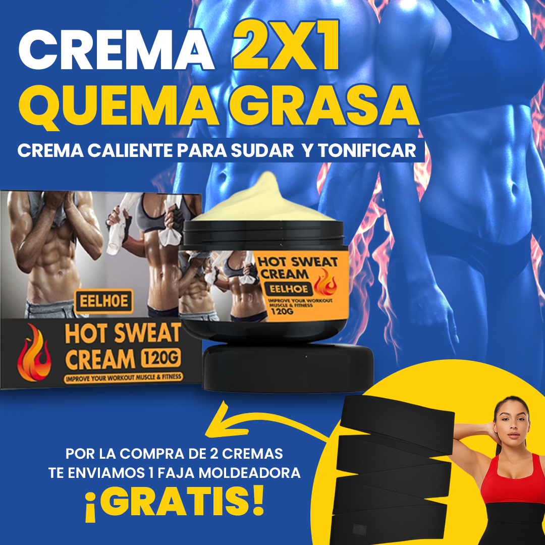 Crema Caliente para Sudar, Quemar Grasa y Tonificar