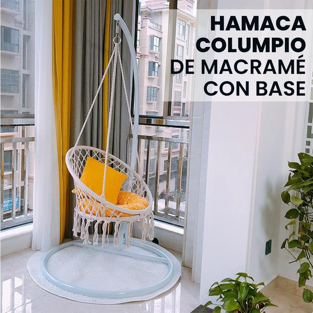 Hamaca de Macramé con Base