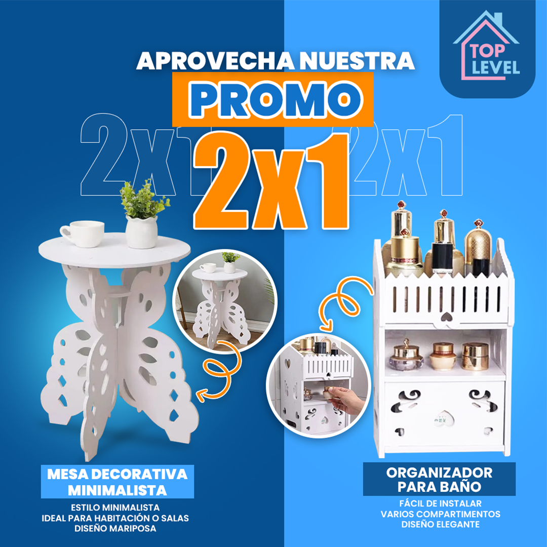 Mesa Auxiliar + Armario organizador - PROMO 2X1