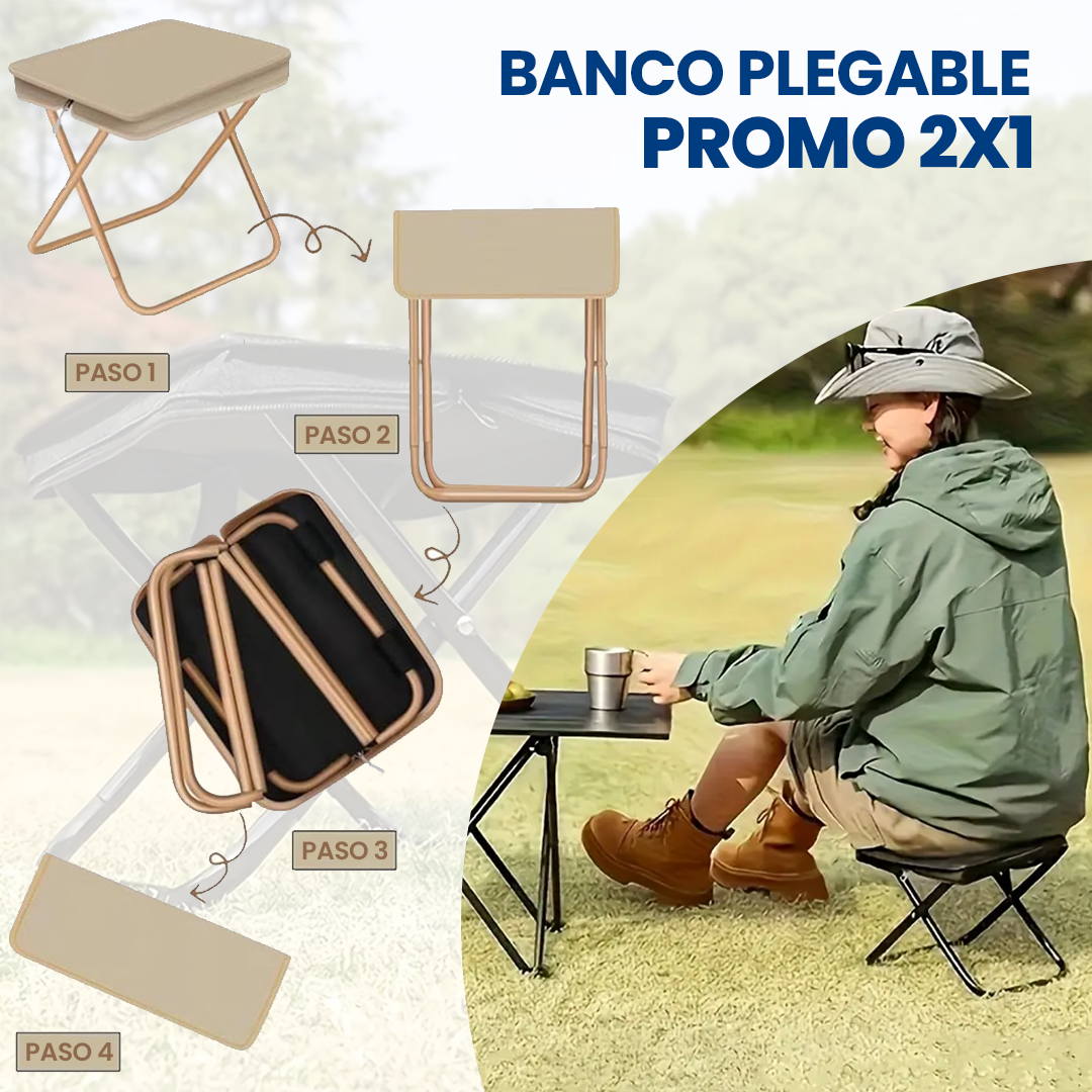 Banco Plegable Portátil - PROMO 2X1