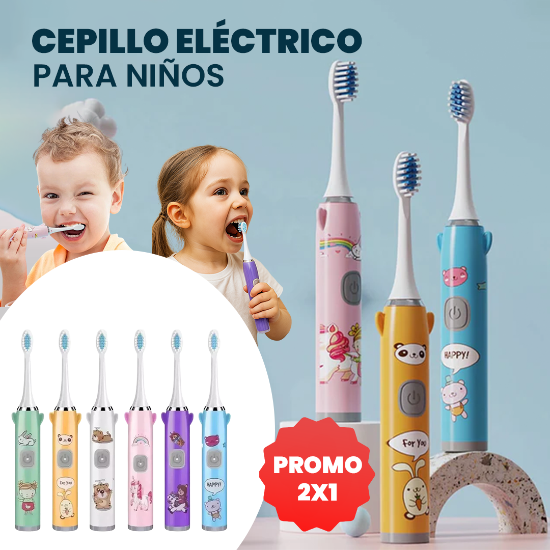 Cepillo Dental Eléctrico Infantil con Carga USB