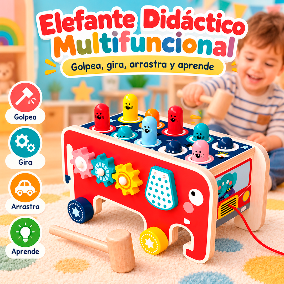 Elefante Didáctico Multifuncional 5 en 1
