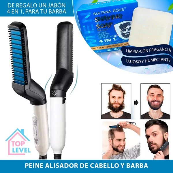 Beard Straightener Cepillo Alisador De Barba Cepillo Alisador