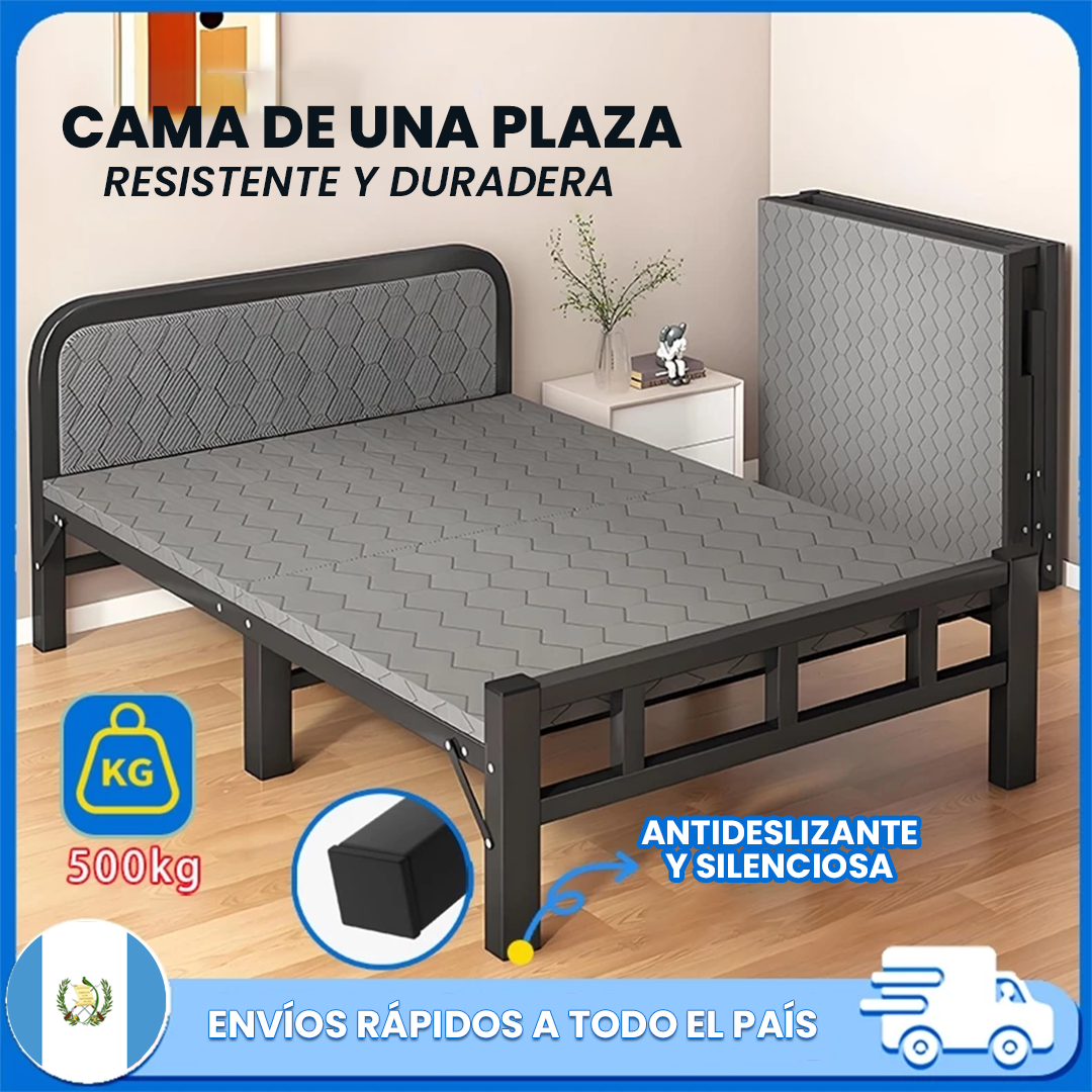 Cama Plegable de Acero 1 Plaza