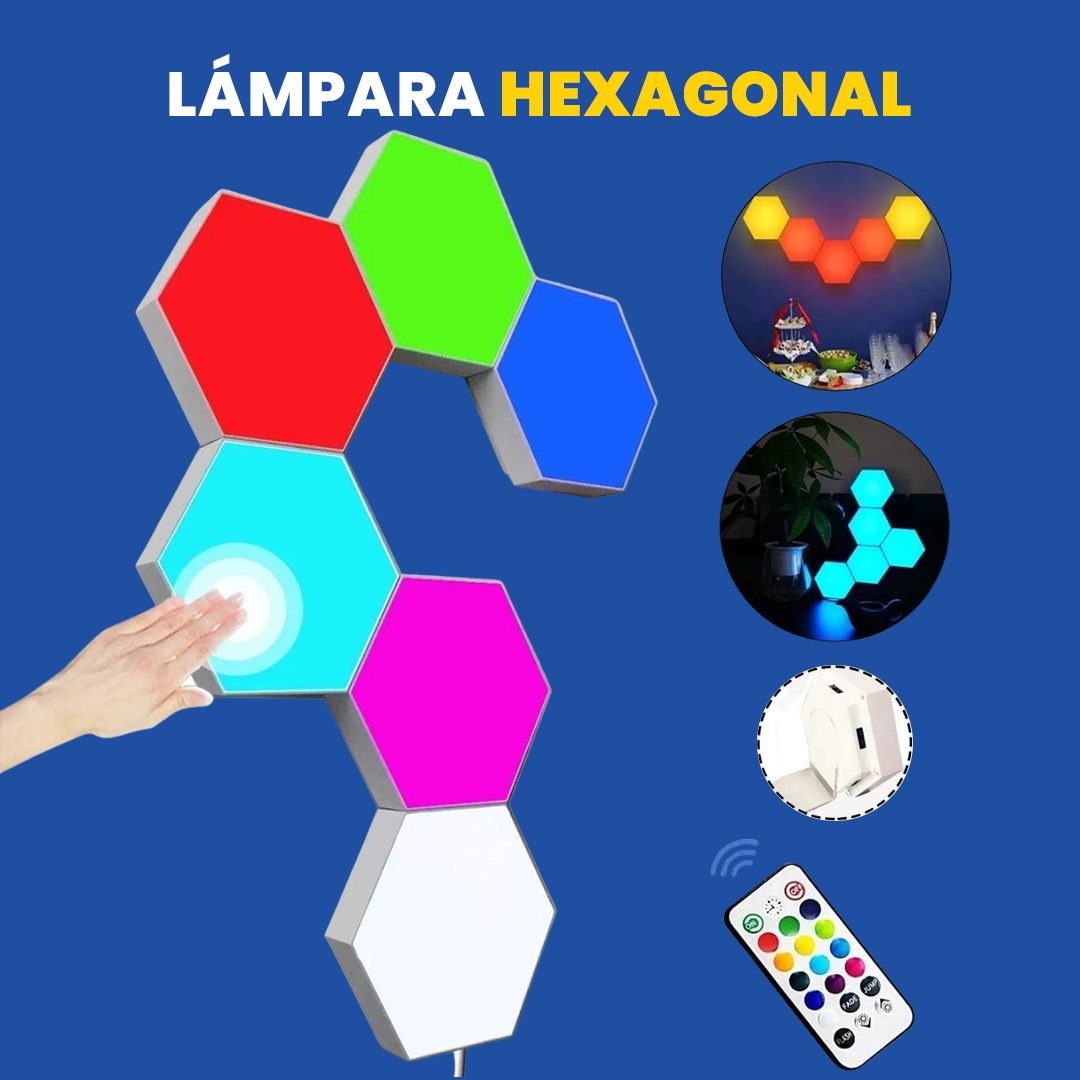 Lámpara Hexagonal LED RGB