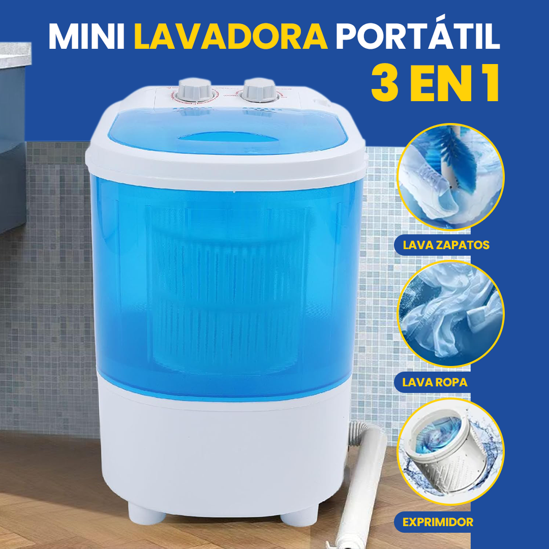 Mini Lavadora Portátil 3 en 1