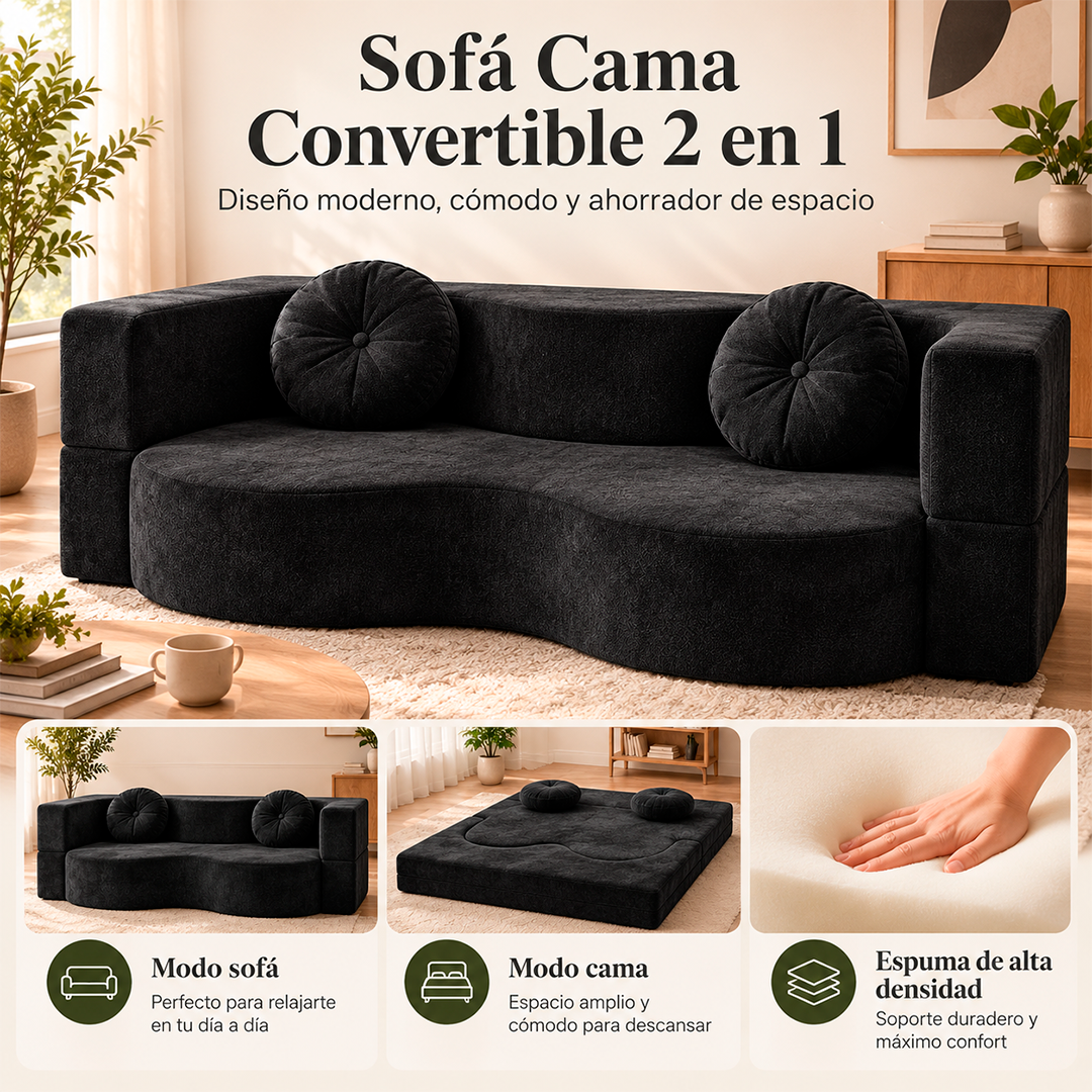 Sofá Convertible en Cama 2 En 1