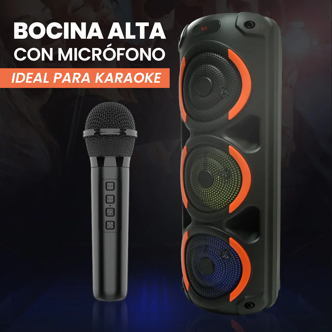 Bocina Grande Recargable Con Micrófono