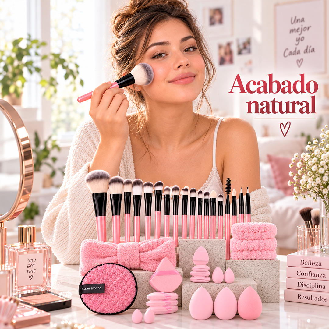 Kit Completo de Brochas + Esponjas + Accesorio