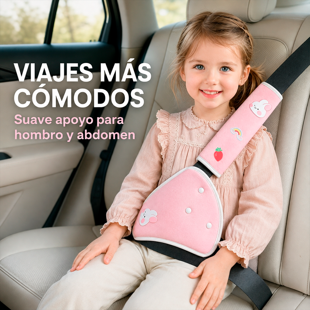 Protector Acolchado de Cinturón de Seguridad Infantil 2 en 1