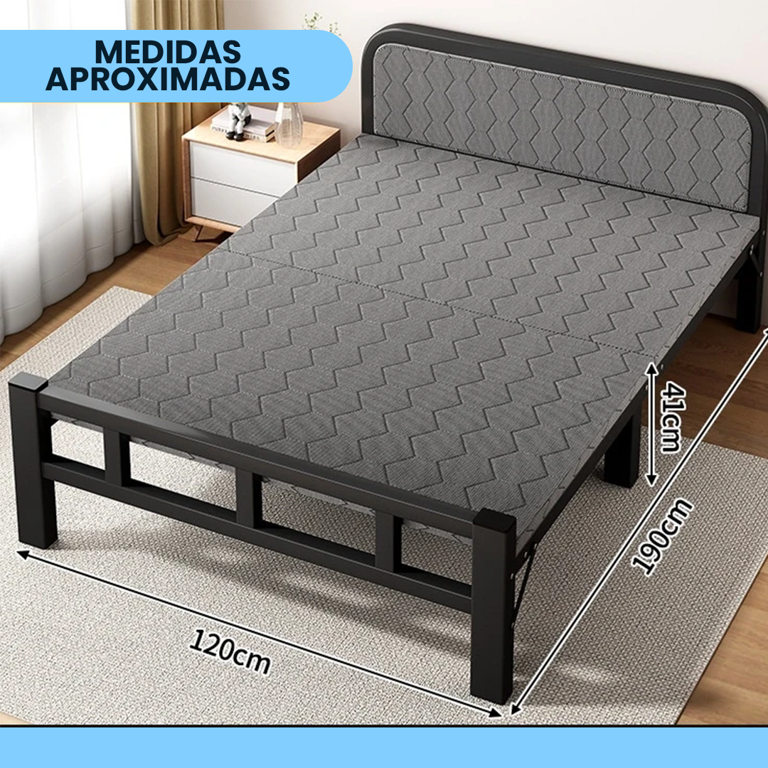 Cama Plegable de Acero 1 Plaza