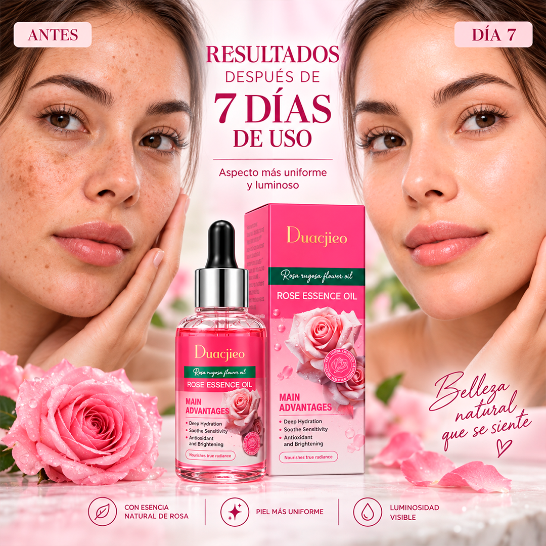 Aceite Facial Iluminador de Rosa