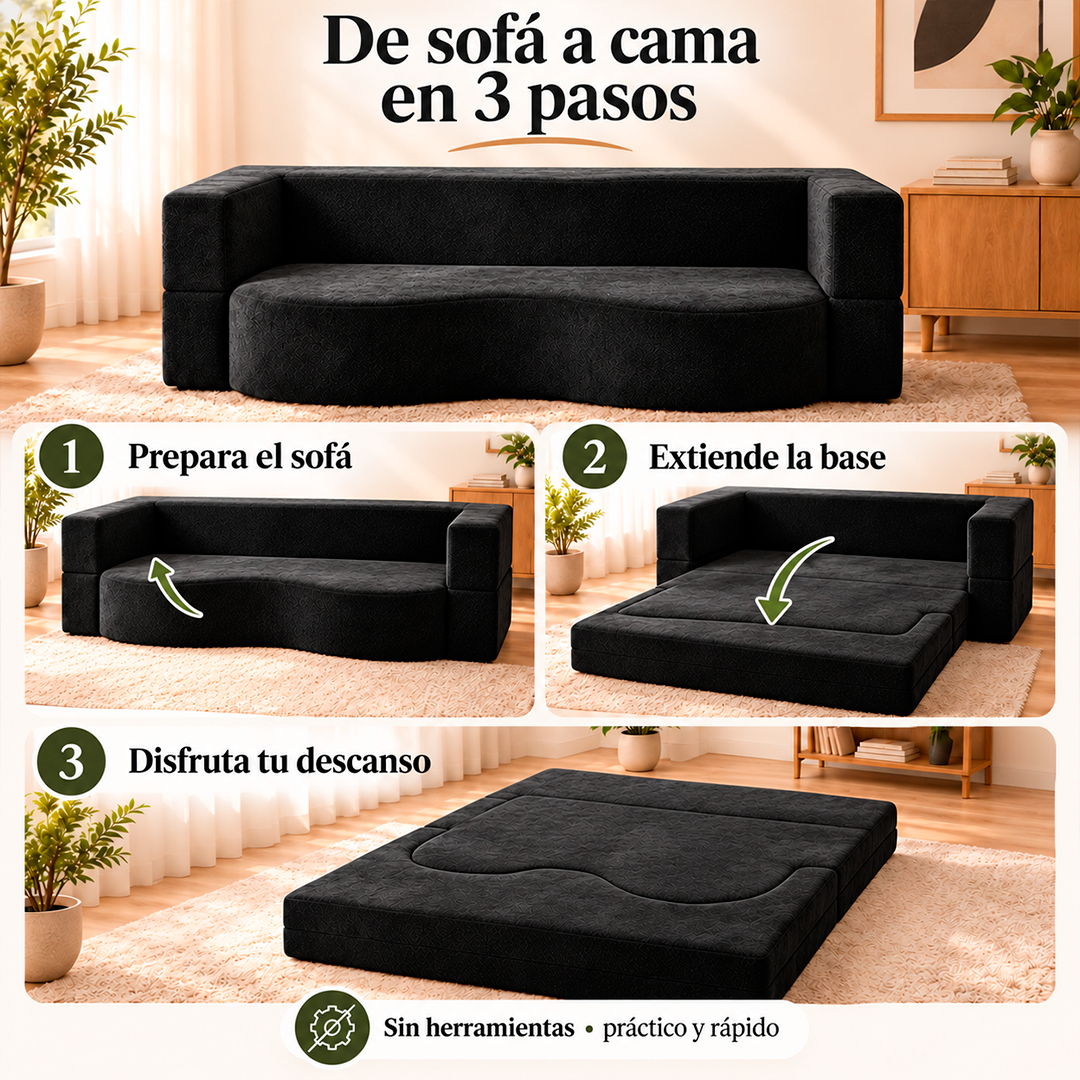 Sofá Convertible en Cama 2 En 1