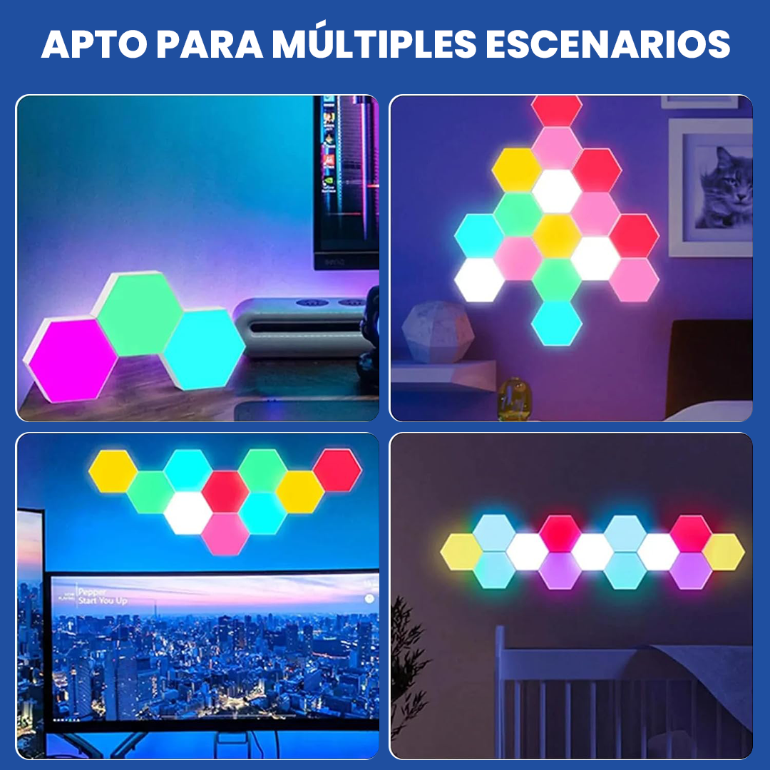 Lámpara Hexagonal LED RGB