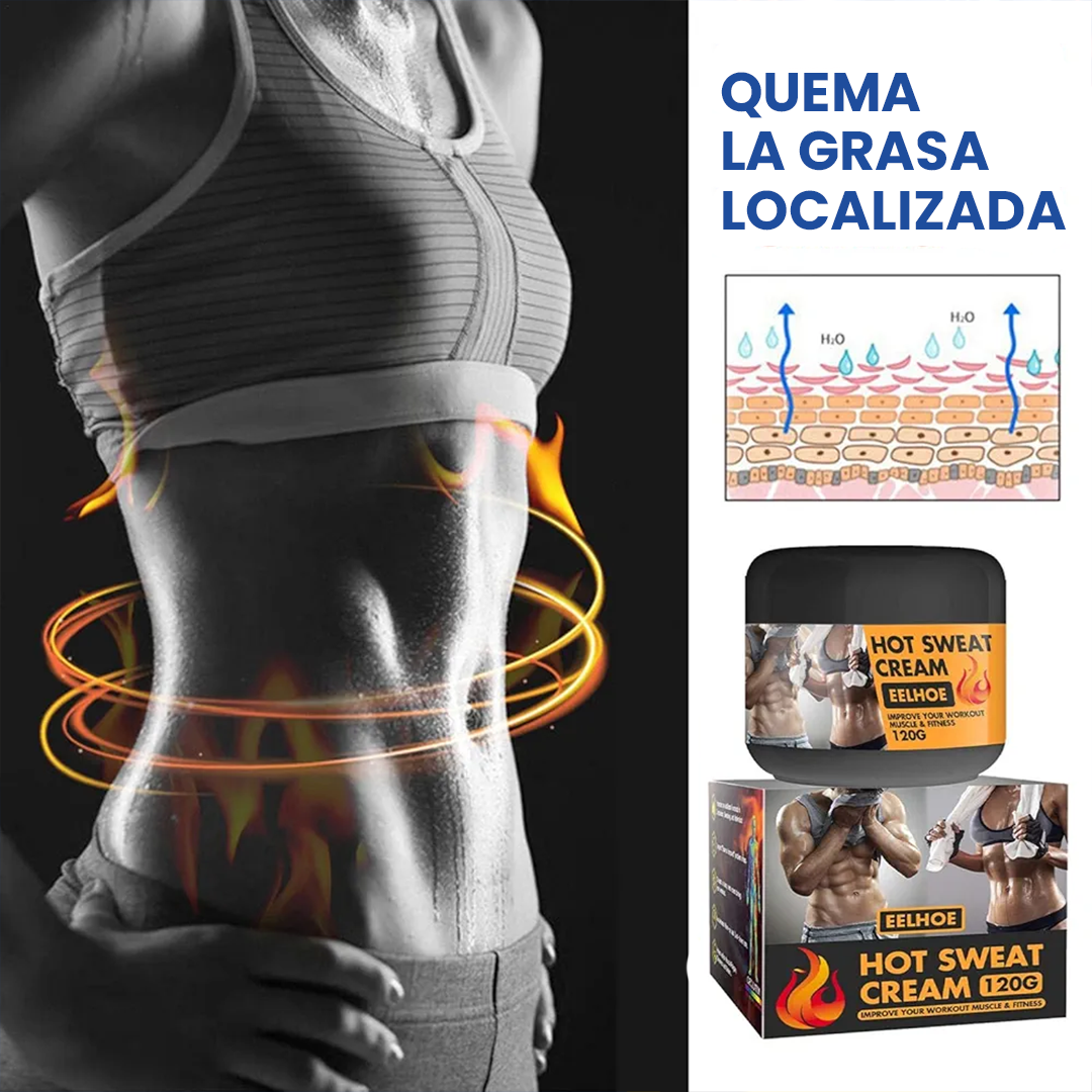 Crema Caliente para Sudar, Quemar Grasa y Tonificar