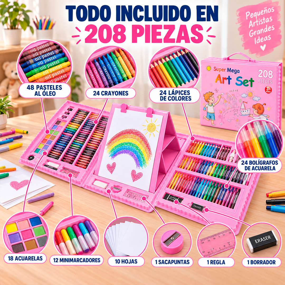 Set de Arte Infantil de 208 Piezas