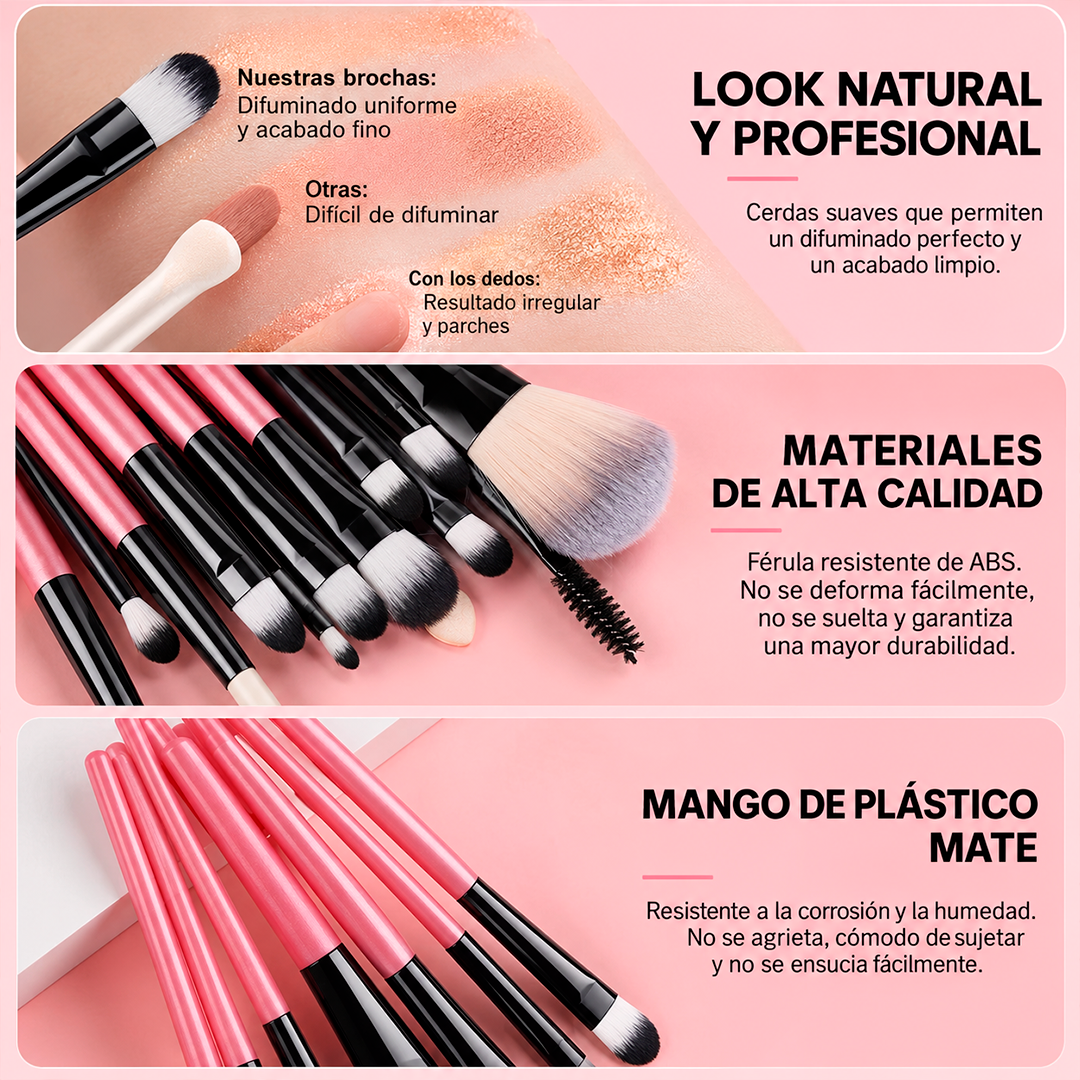 Kit Completo de Brochas + Esponjas + Accesorio