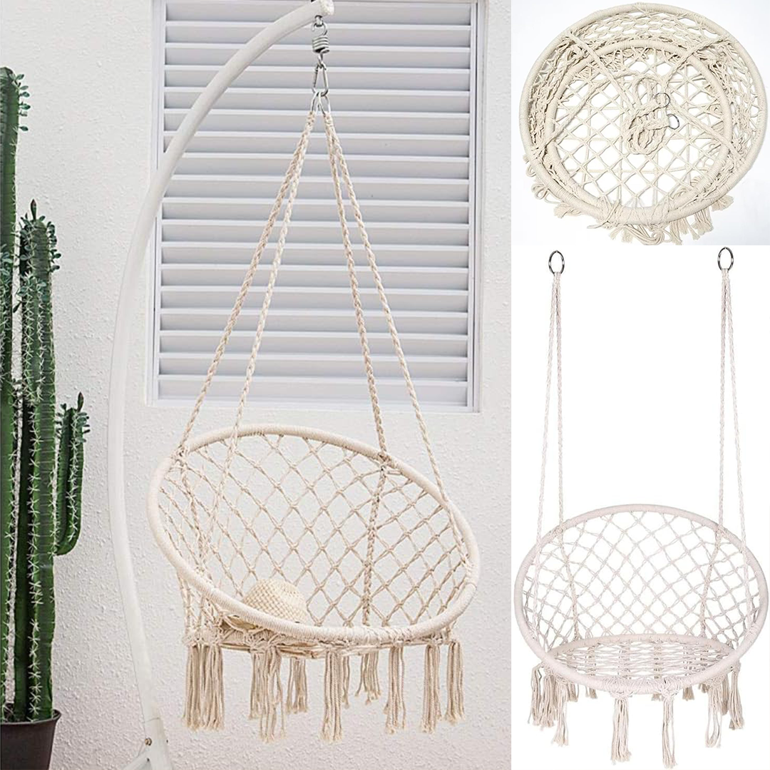 Hamaca de Macramé con Base