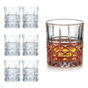 Juego de 6 Vasos de Vidrio Diamante