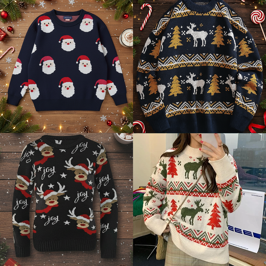 Suéter + Gorro Navideño Con Luces