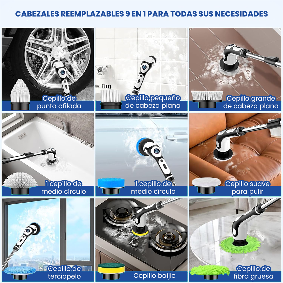Cepillo Limpiador Eléctrico 9 en 1