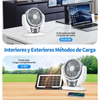Ventilador con Panel Solar y Luz LED