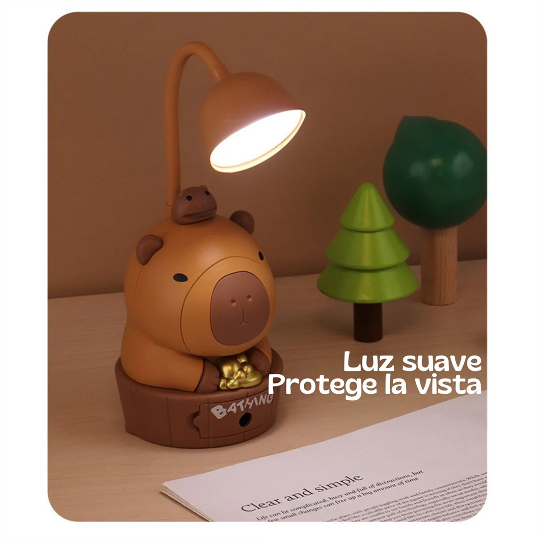 Lámpara de Escritorio Capibara con Sacapuntas