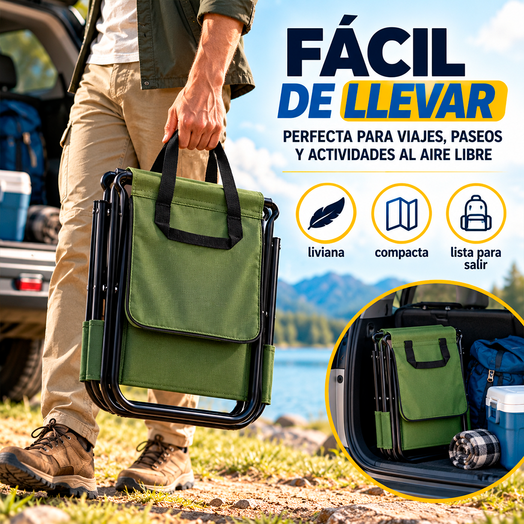 Silla Plegable Portátil 2 en 1