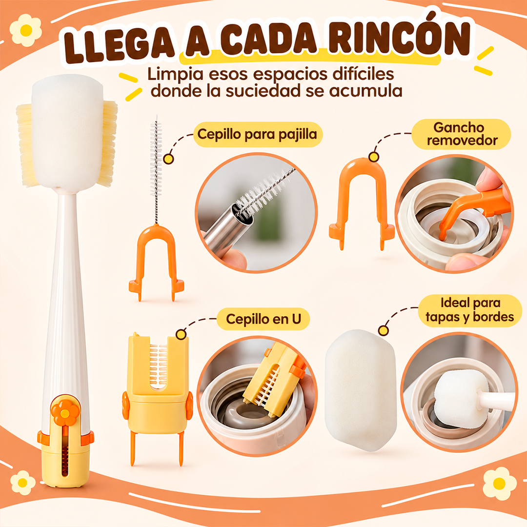 Cepillo Limpiador de Termos y Pachones 5 en 1