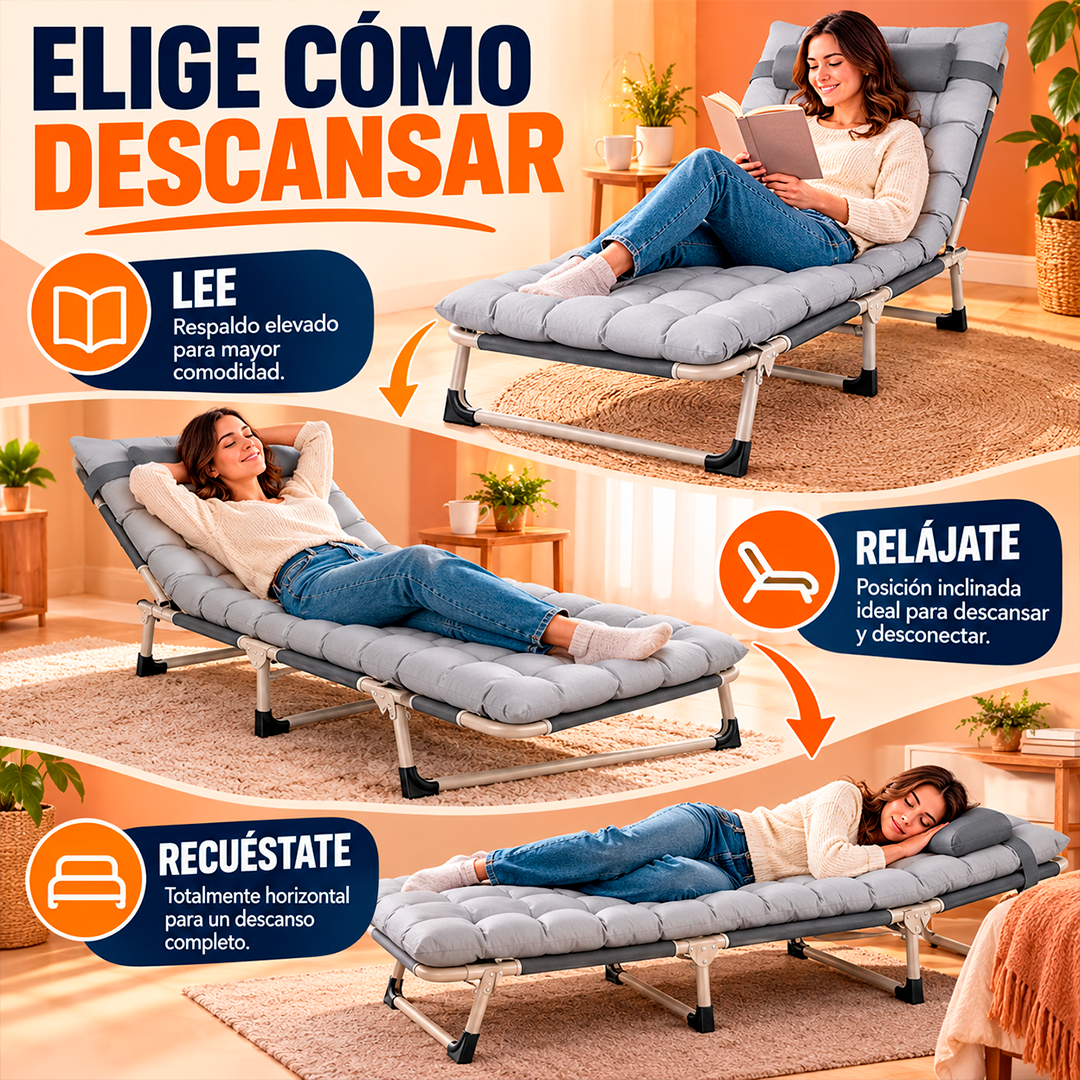 SILLA CAMA PLEGABLE CON COLCHÓN