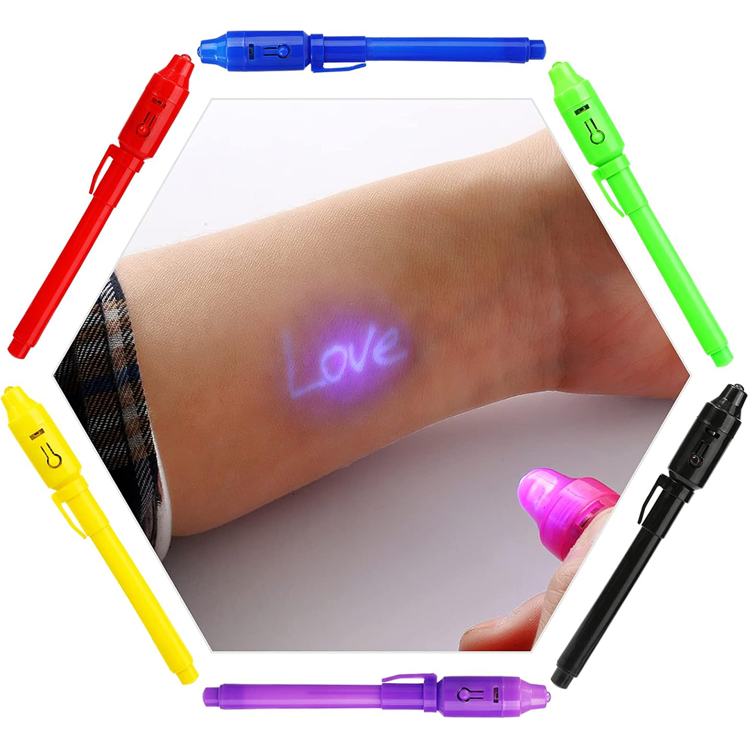 Lápiz de Tinta Invisible con Luz UV - PROMO 6X1
