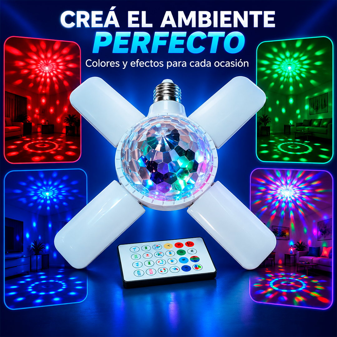 Bombilla LED Multicolor con Parlante Bluetooth