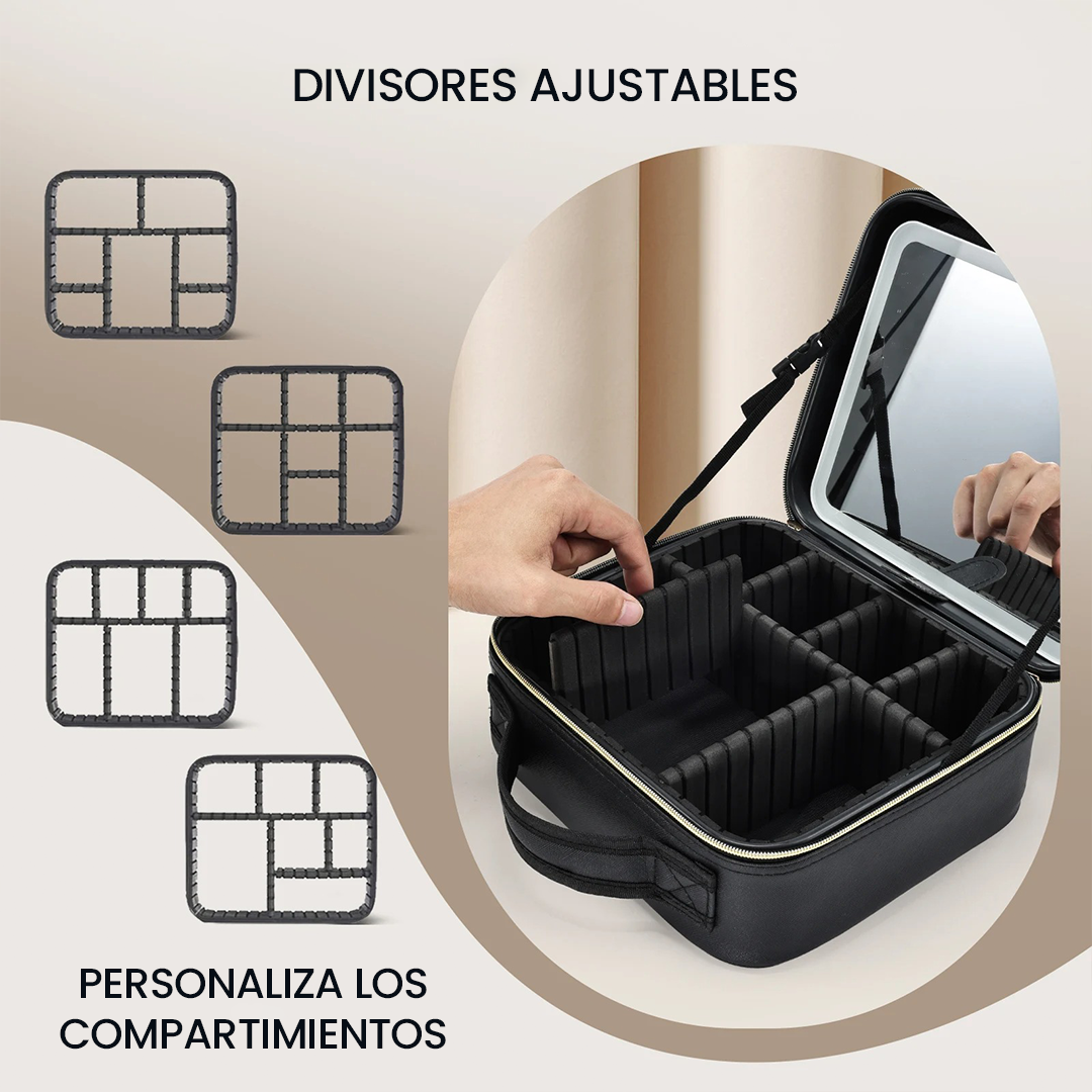 Cosmetiquera con Espejo LED