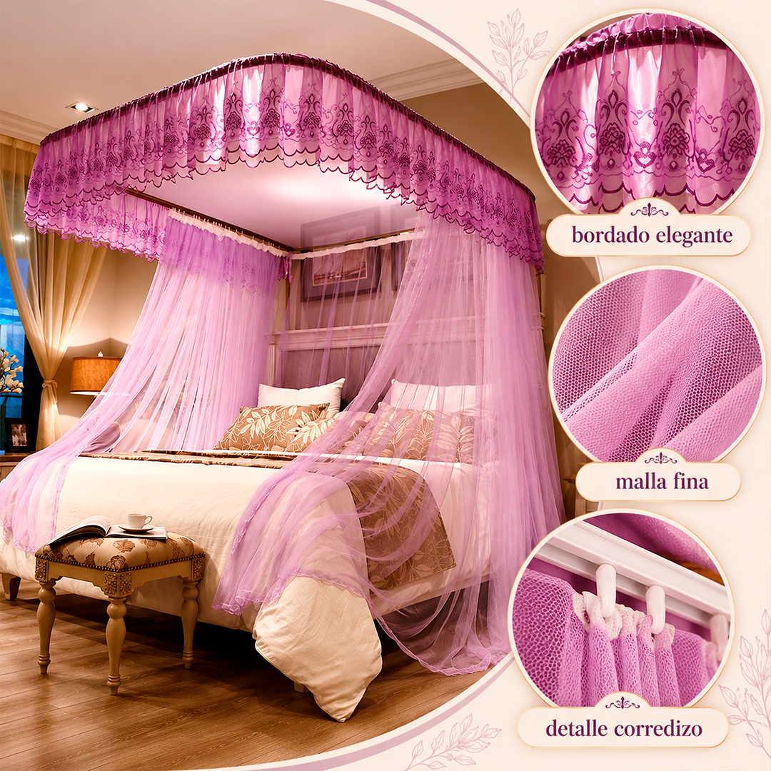 Mosquitero 360° Corredizo de Lujo para Cama