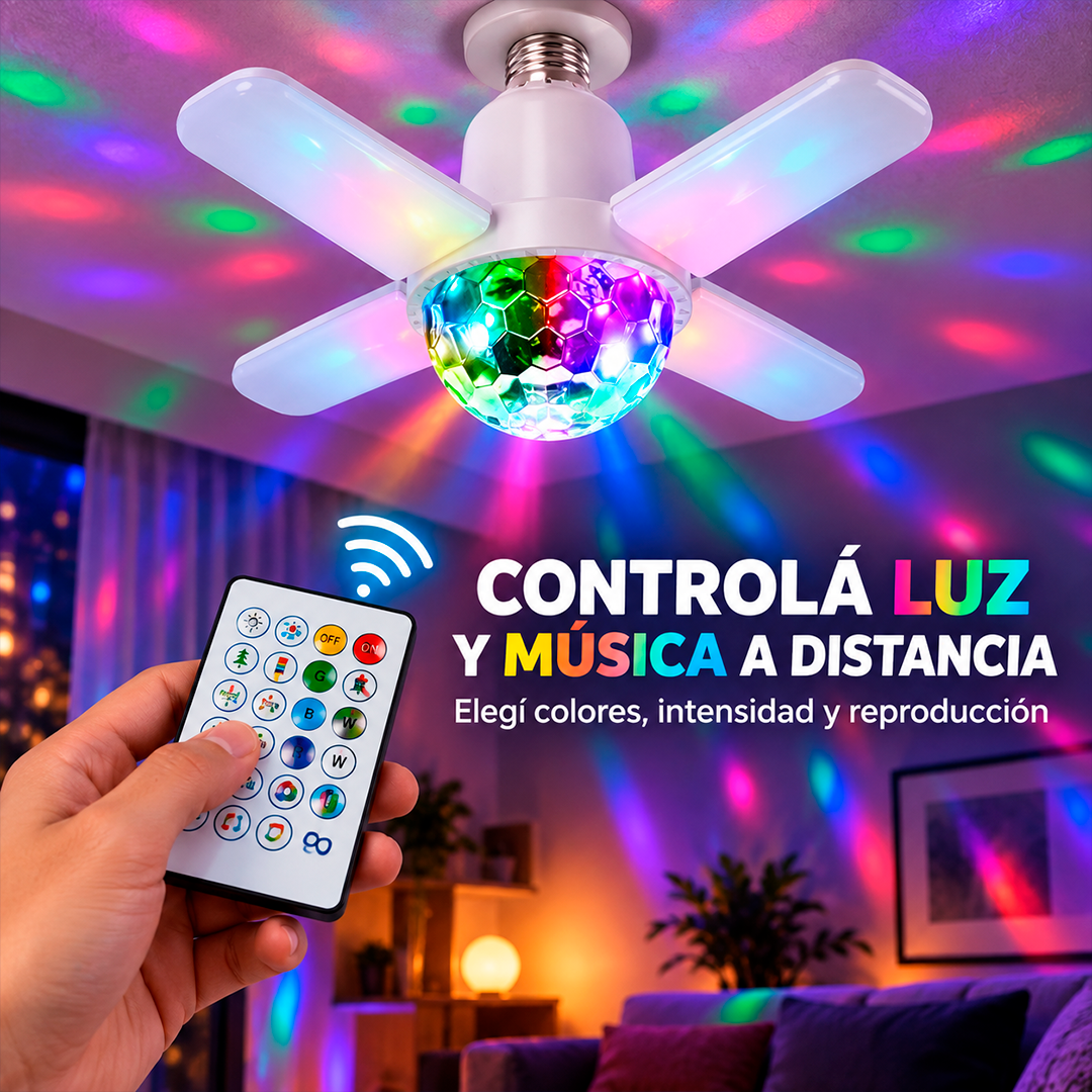 Bombilla LED Multicolor con Parlante Bluetooth