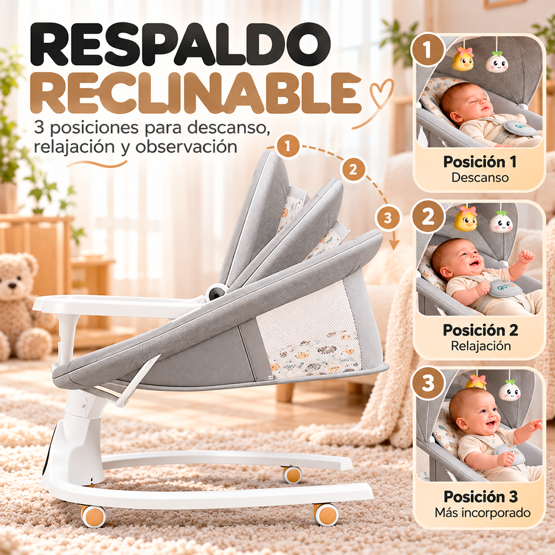 Silla Mecedora Eléctrica 4 en 1 Para Bebés