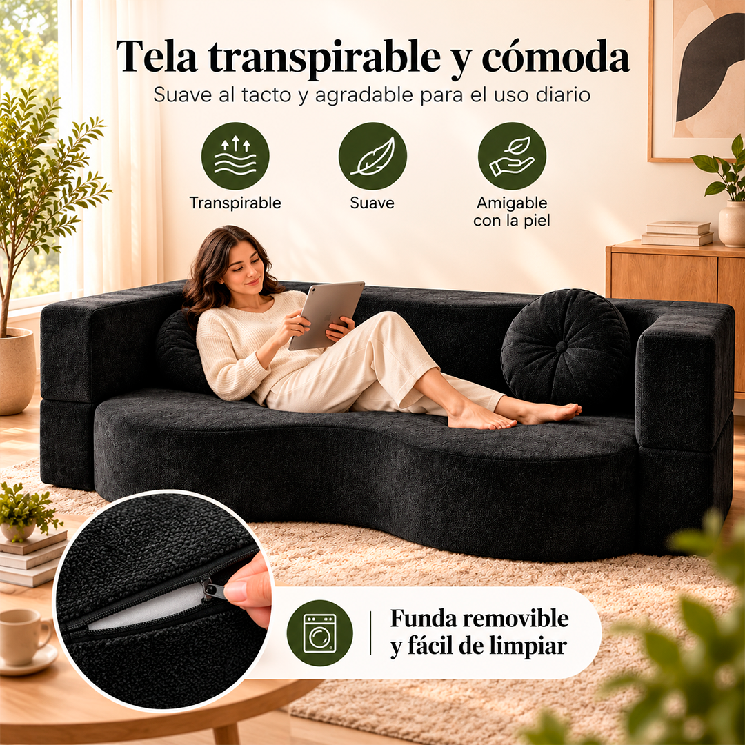 Sofá Convertible en Cama 2 En 1