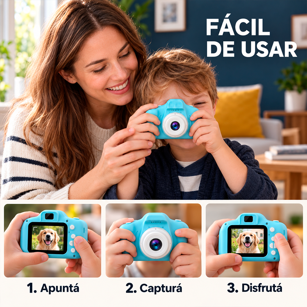 Mini Cámara Digital de Foto y Video para Niños 1080P