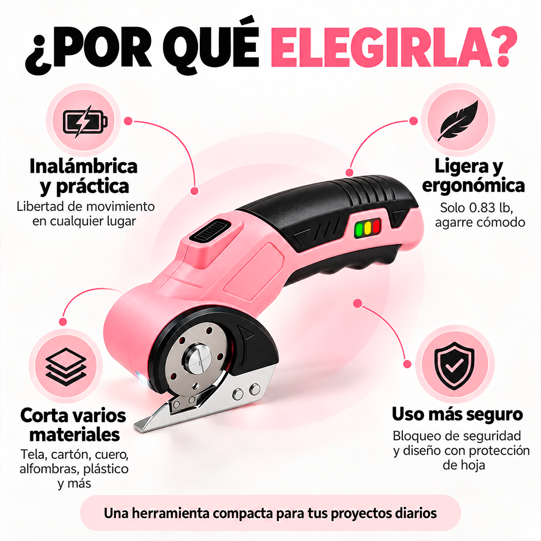 Tijera Eléctrica Multifuncional Recargable