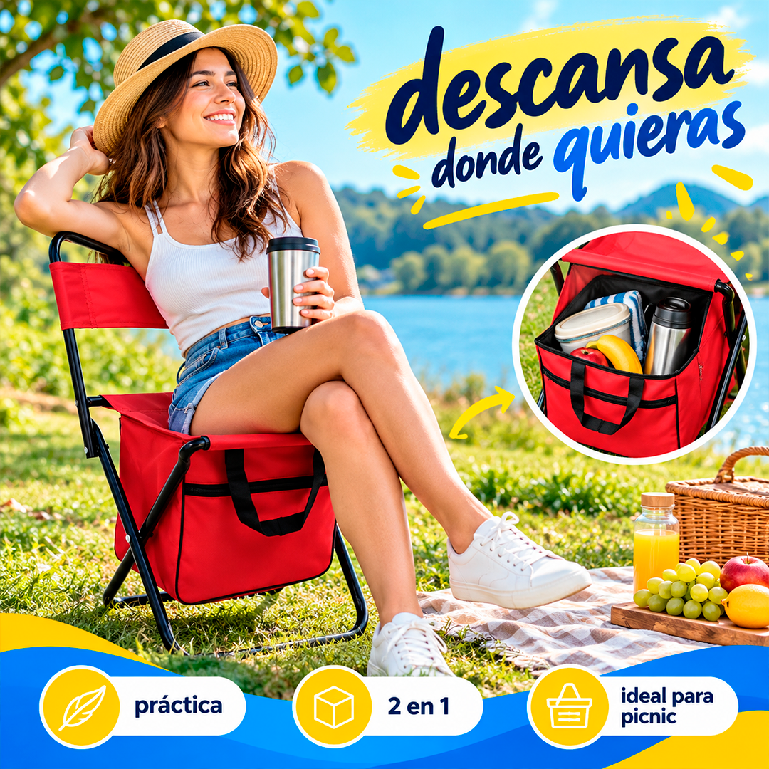 Silla Plegable Portátil 2 en 1