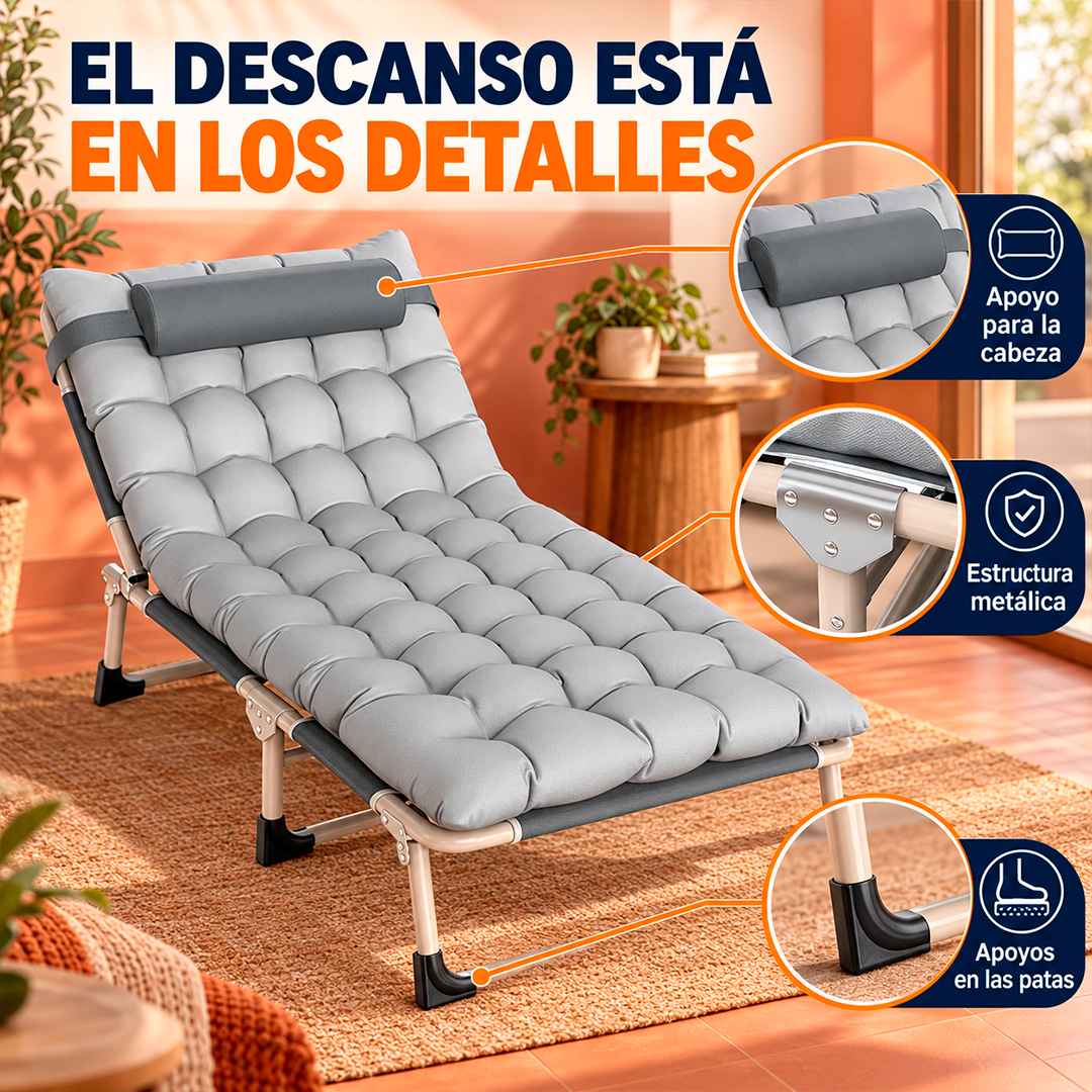 SILLA CAMA PLEGABLE CON COLCHÓN