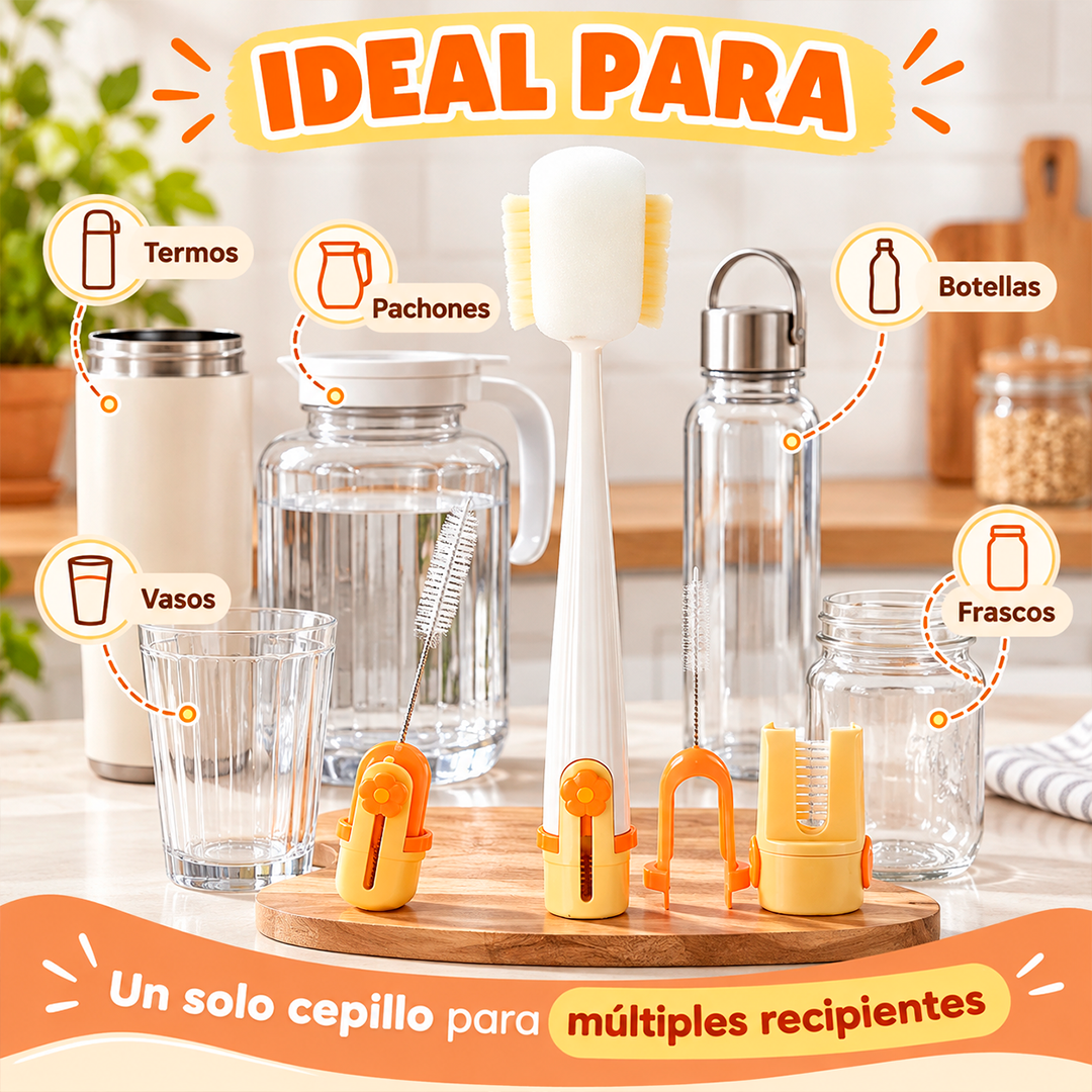 Cepillo Limpiador de Termos y Pachones 5 en 1