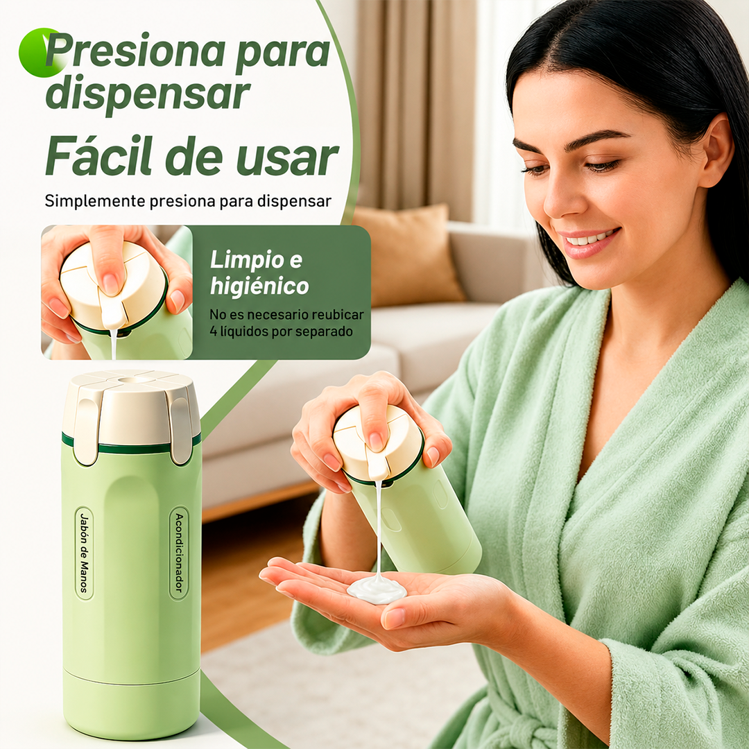 Botella Dispensadora de Viaje 4 en 1