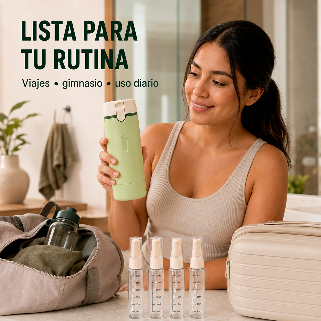 Botella Dispensadora de Viaje 4 en 1