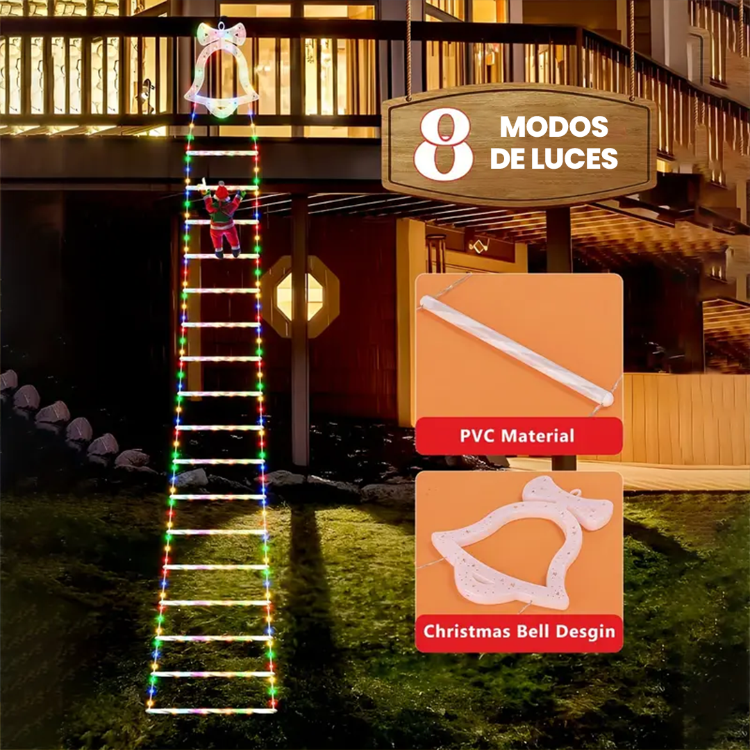 Escalera de Santa Con Luz LED