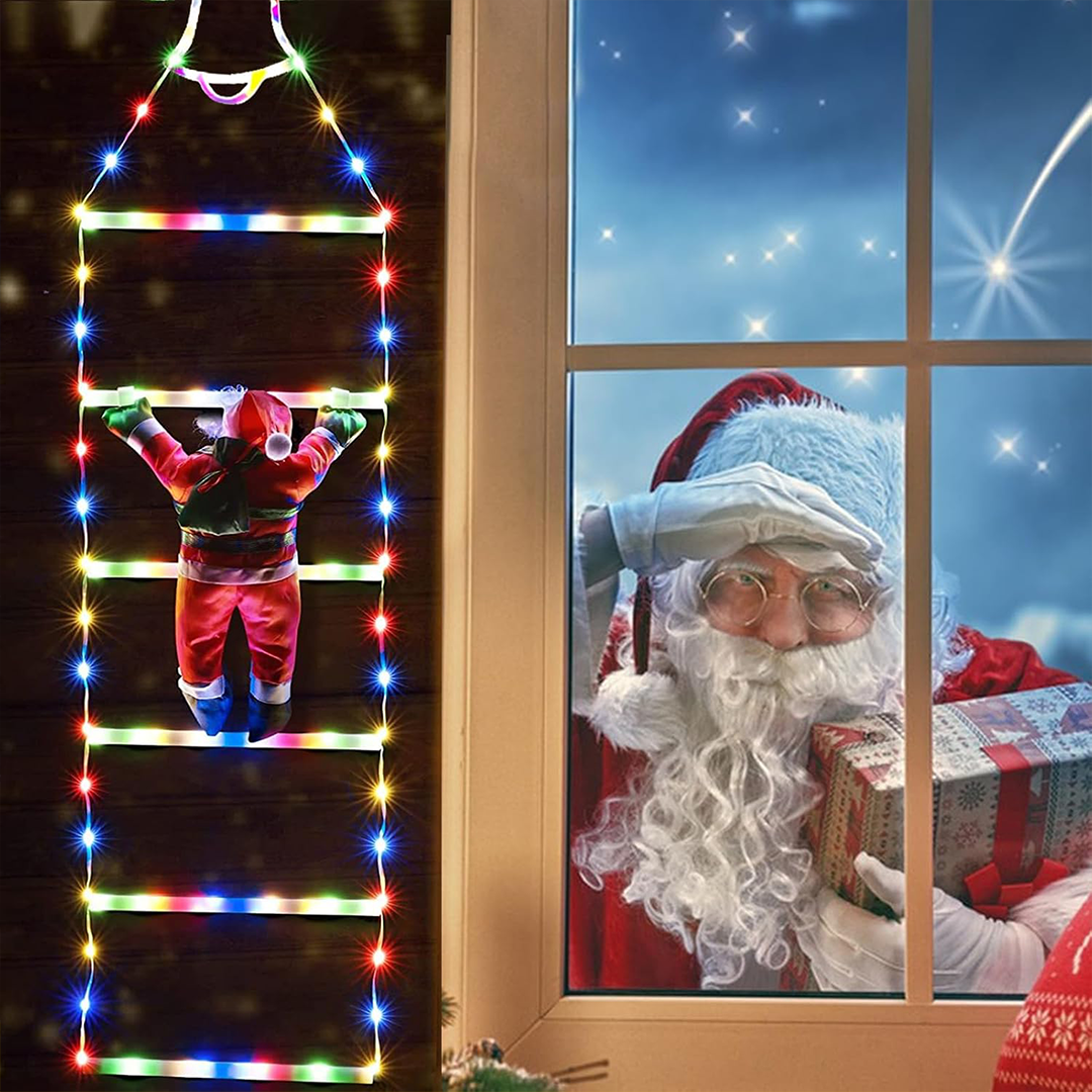 Escalera de Santa Con Luz LED