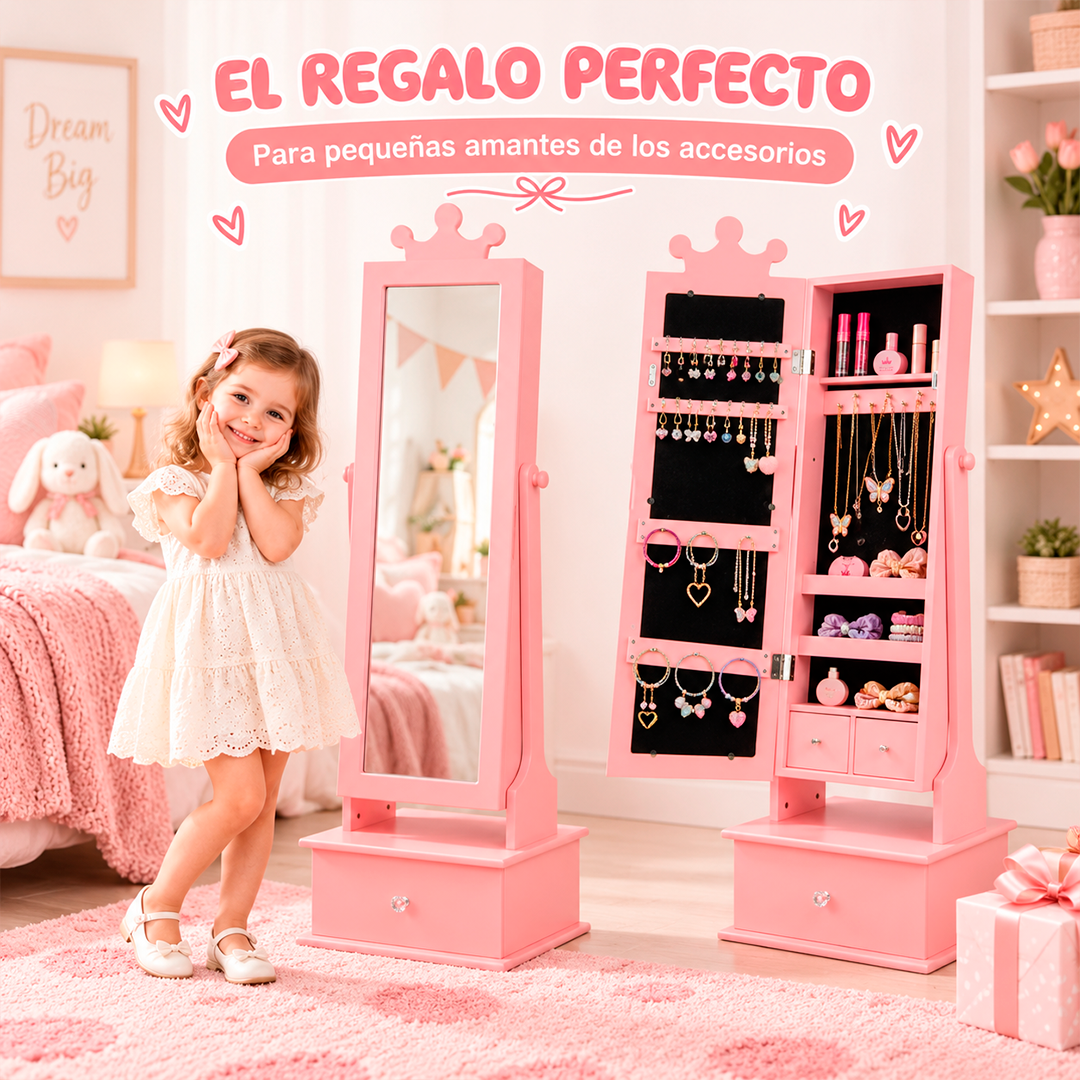 Espejo Joyero Infantil 2 en 1