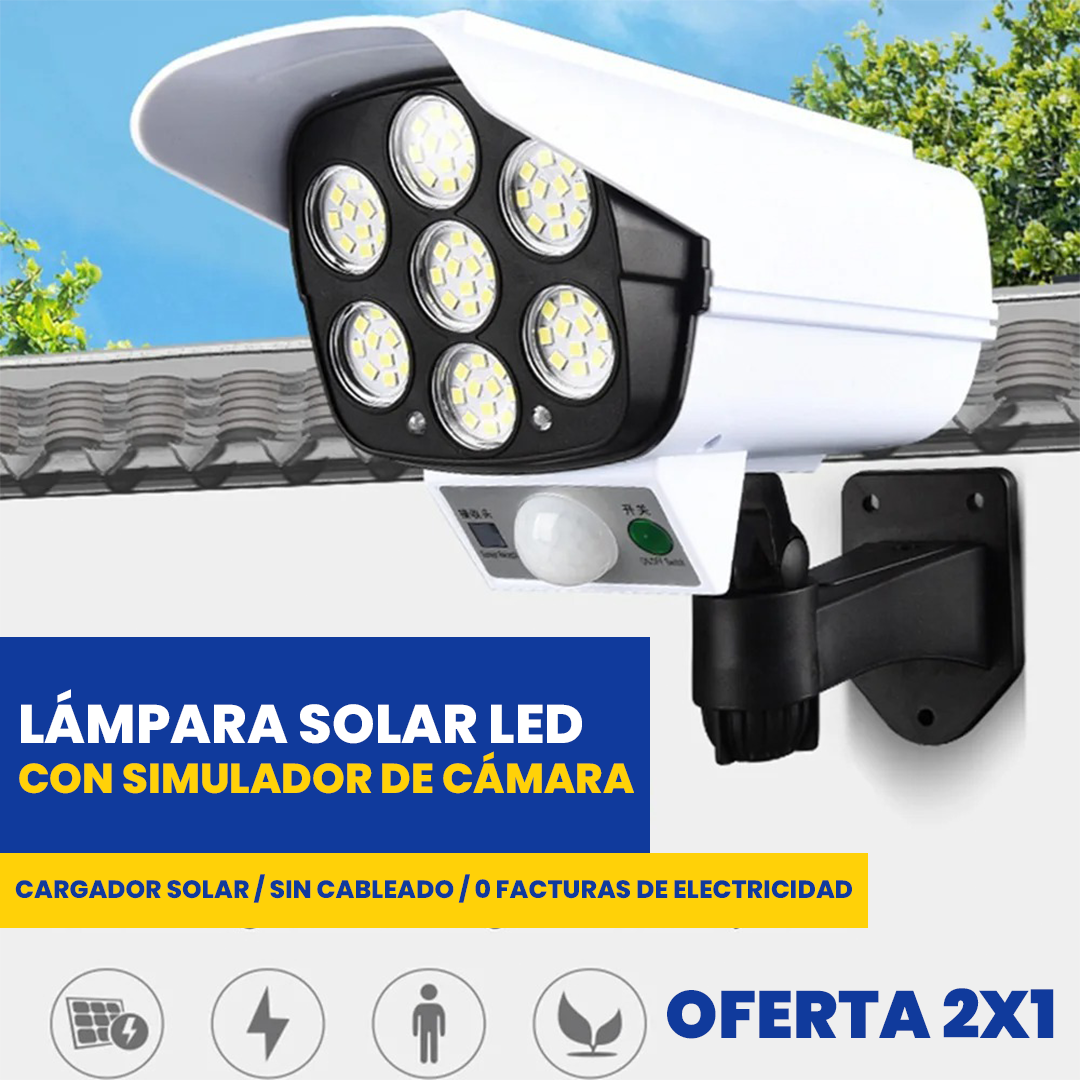Lampara Solar Con Simulador de Cámara - OFERTA 2X1